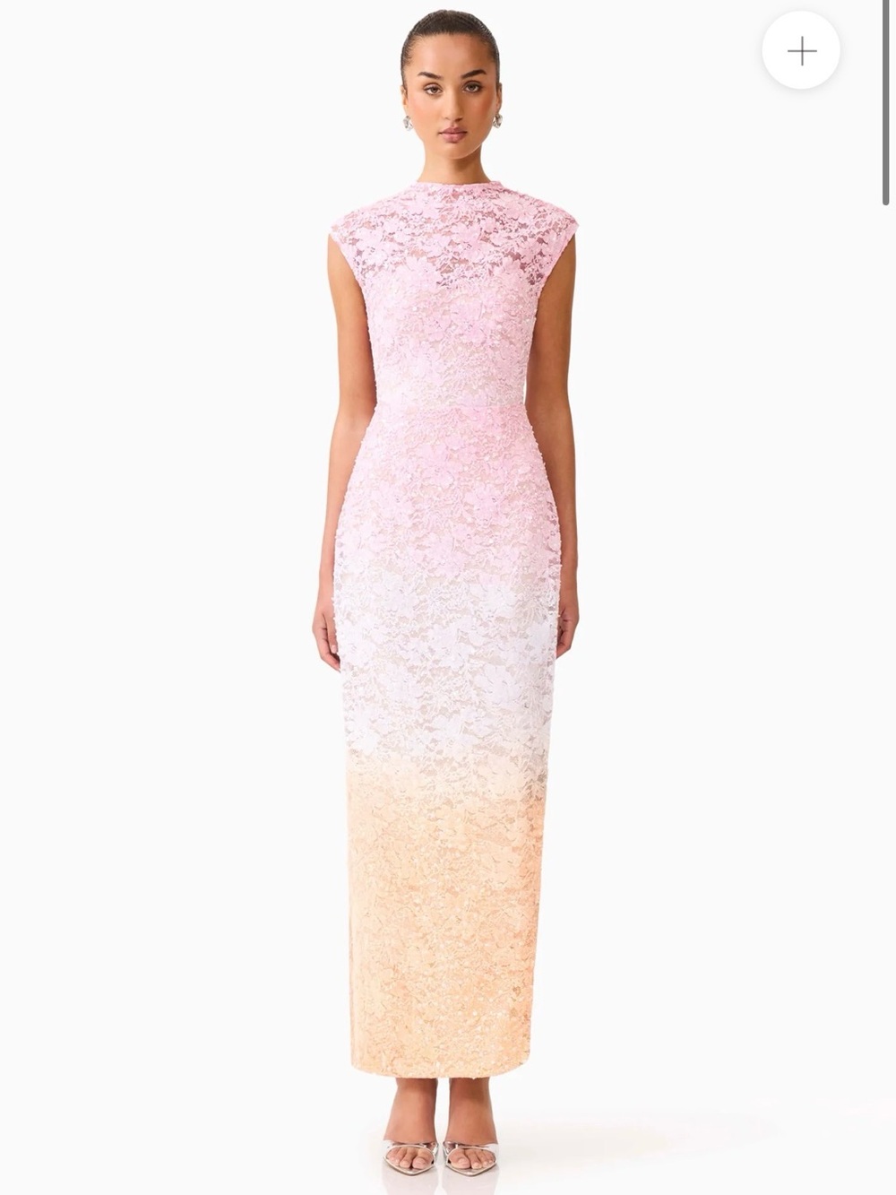 Elliatt Lumira Sequin Lace Gown in Pink Ombre